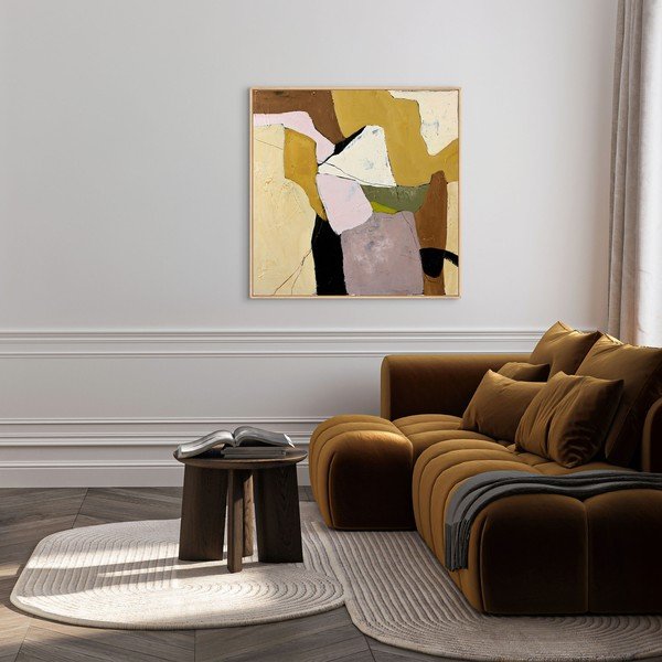 Ručne maľovaný obraz s rámom/na plátne 101x101 cm Featured – Malerifabrikken-image-1