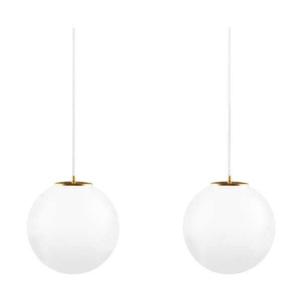 Dvojité svetlo Tsuki L Elementary opal matte/gold/white/white-image-2