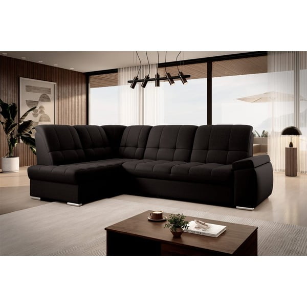 Hnedá rozkladacia/s úložným priestorom rohová pohovka (ľavý roh/do L) Sado – ELTAP-image-4