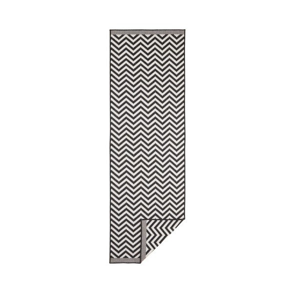 Čierno-krémový obojstranný vysokoodolný behúň Bougari Twin Supreme Mismo, 80 × 350 cm-image-3