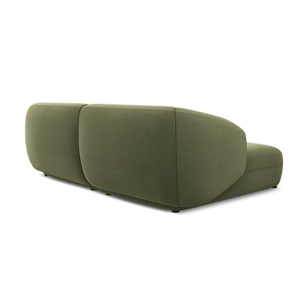 Zelená zamatová rohová pohovka (ľavý roh) Moana – Makamii-image-4