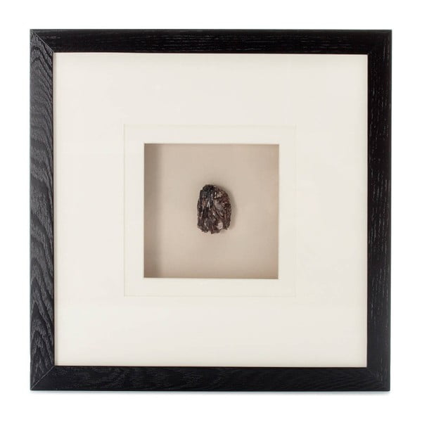 Nástenná dekorácia v ráme s tmavým nerastom Vivorum Mineral, 40 x 40 cm
