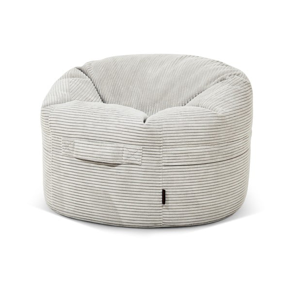 Krémový menčestrový detský sedací vak Roll 80 – SLOWDOWN