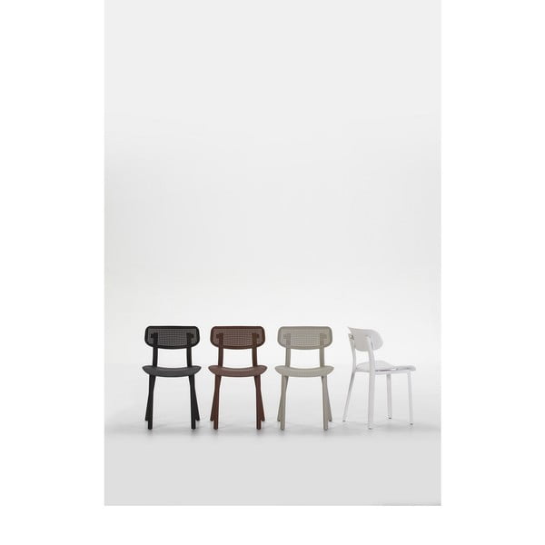 Sada 4 bielych jedálenských stoliečik Marckeric Eleni-image-4