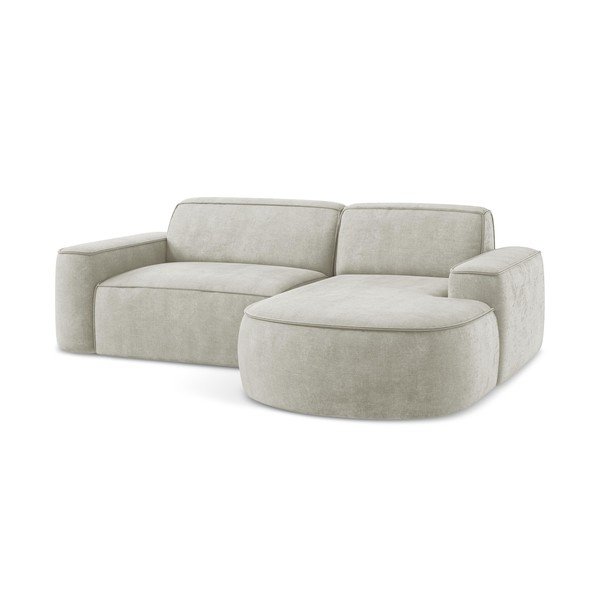 Krémová ženilková rohová pohovka (pravý roh/s leňoškou) Omao – Makamii-image-4