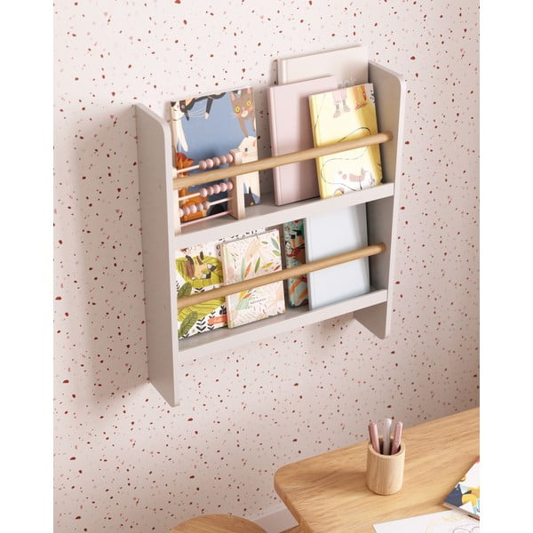 Biela poschodová detská polica 50 cm Gopi – Kave Home-image-3