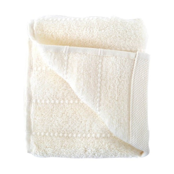 Krémovobiely uterák z česanej bavlny Pierre, 30 × 50 cm