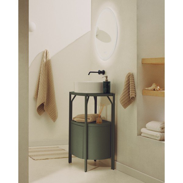 Zelená skrinka pod umývadlo 60x81 cm Arely – Kave Home-image-1