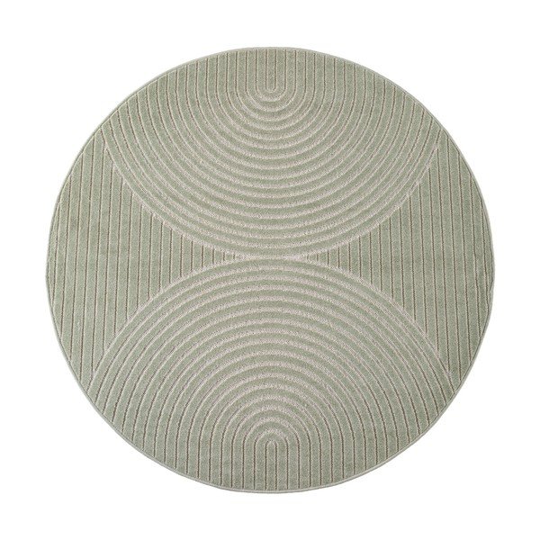 Zelený okrúhly vnútorný a vonkajší koberec ø 80 cm Nova 1201 – Ayyildiz Carpets