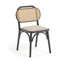 Čierno-béžová jedálenská stolička Doriane – Kave Home