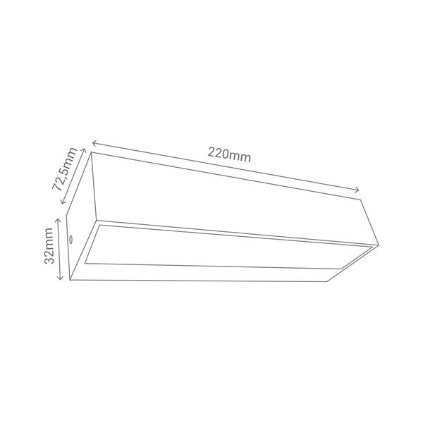 Sivé nástenné svietidlo SULION Tisa, 22 × 7,25 cm-image-1