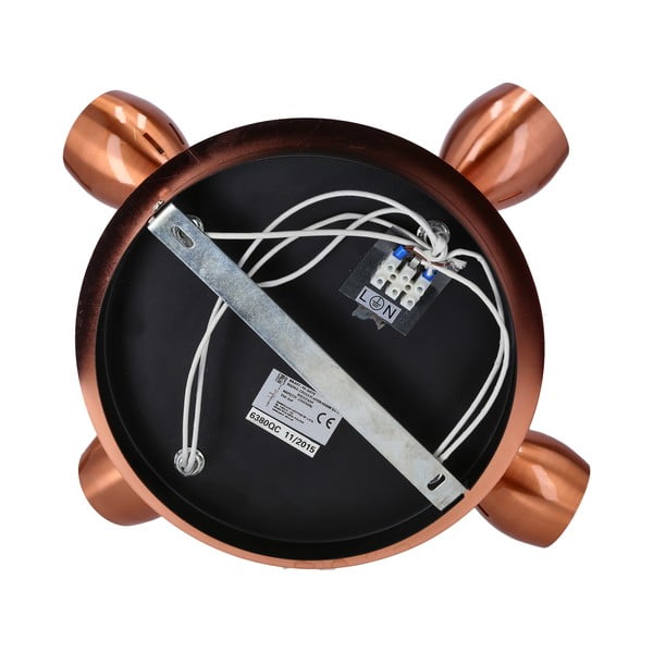 Stropné svietidlo v medenej farbe s kovovým tienidlom 35x35 cm Cross – Candellux Lighting-image-4