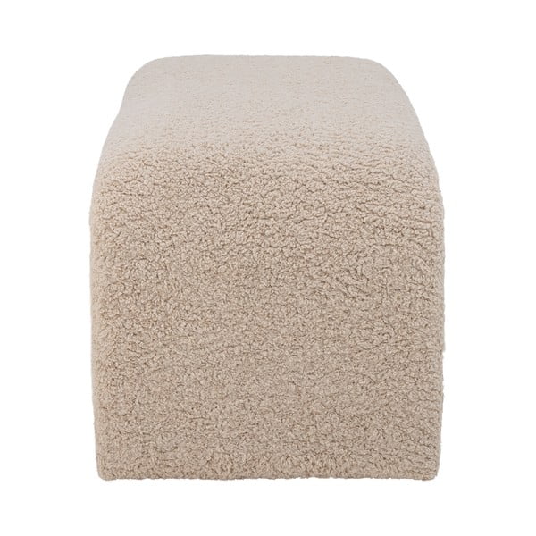 Krémová lavica z textílie buklé Bobbie – Bloomingville-image-4