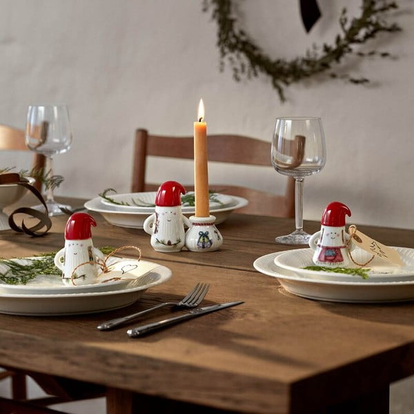 Keramický svietnik s vianočným motívom Hammershøi Christmas Father Elf – Kähler Design-image-1