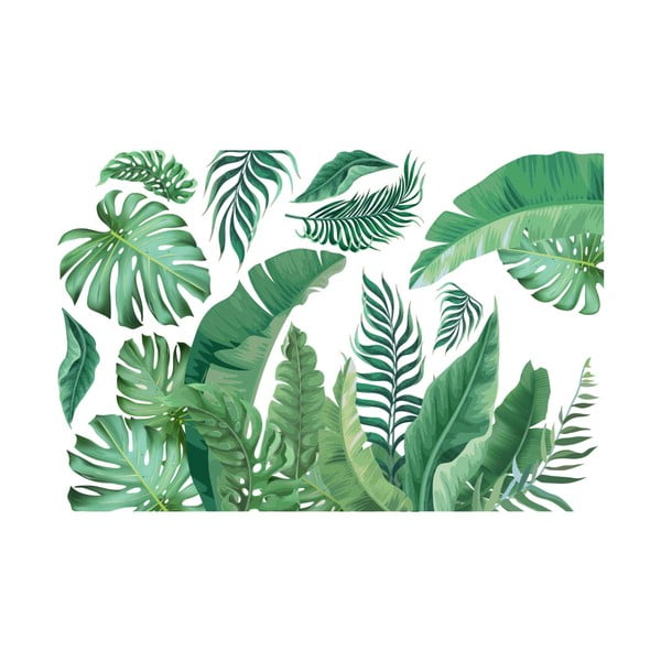 Samolepka na stenu 60x90 cm Tropical Leaves - Ambiance-image-2
