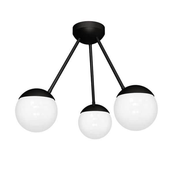 Čierne stropné svietidlo Sphere Trio Bulb