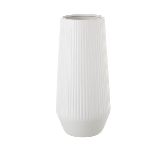 Biela keramická váza Unimasa, 14,5 x 30 cm