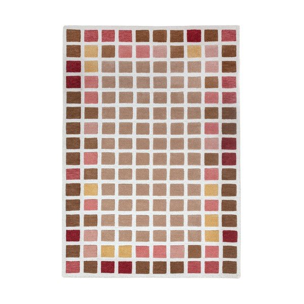 Ružový ručne tkaný vlnený koberec 140x200 cm Renga Wool – Flair Rugs