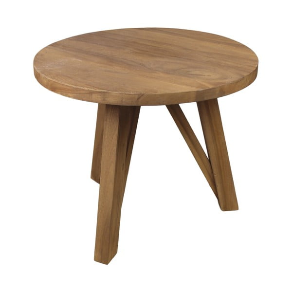 Príručný stolík z teakového dreva HSM collection India, Ø 55 cm