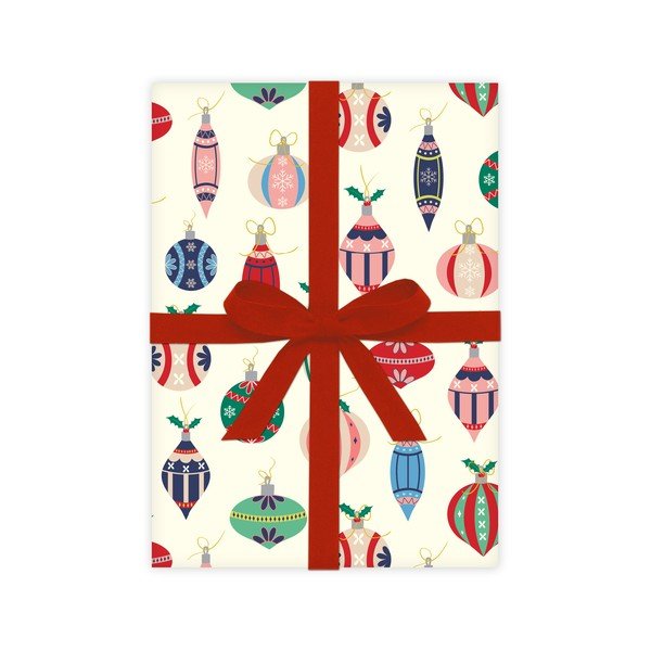 5 hárkov baliaceho papiera eleanor stuart Retro Baubles, 50 x 70 cm-image-2