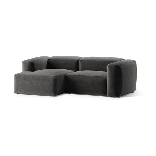 Tmavosivá rohová pohovka (ľavý roh/s leňoškou) Bergamo – Cosmopolitan Design-image-2