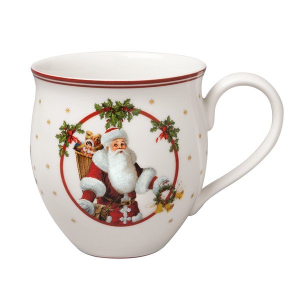 Biely porcelánový hrnček s vianočným motívom Villeroy & Boch Santa a jeleň-image-2