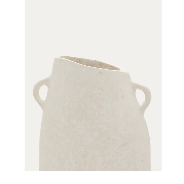 Krémová ručne vyrobená váza (výška 27 cm) Neti – Kave Home-image-1