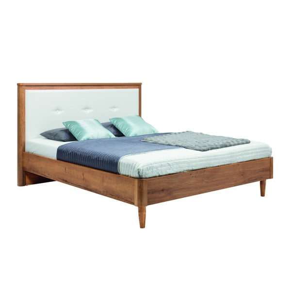 Biela dvojlôžková posteľ Mazzini Beds Scandi, 180 × 200 cm