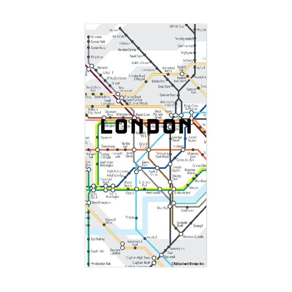 Mapa vo forme magnetov Kikkerland London