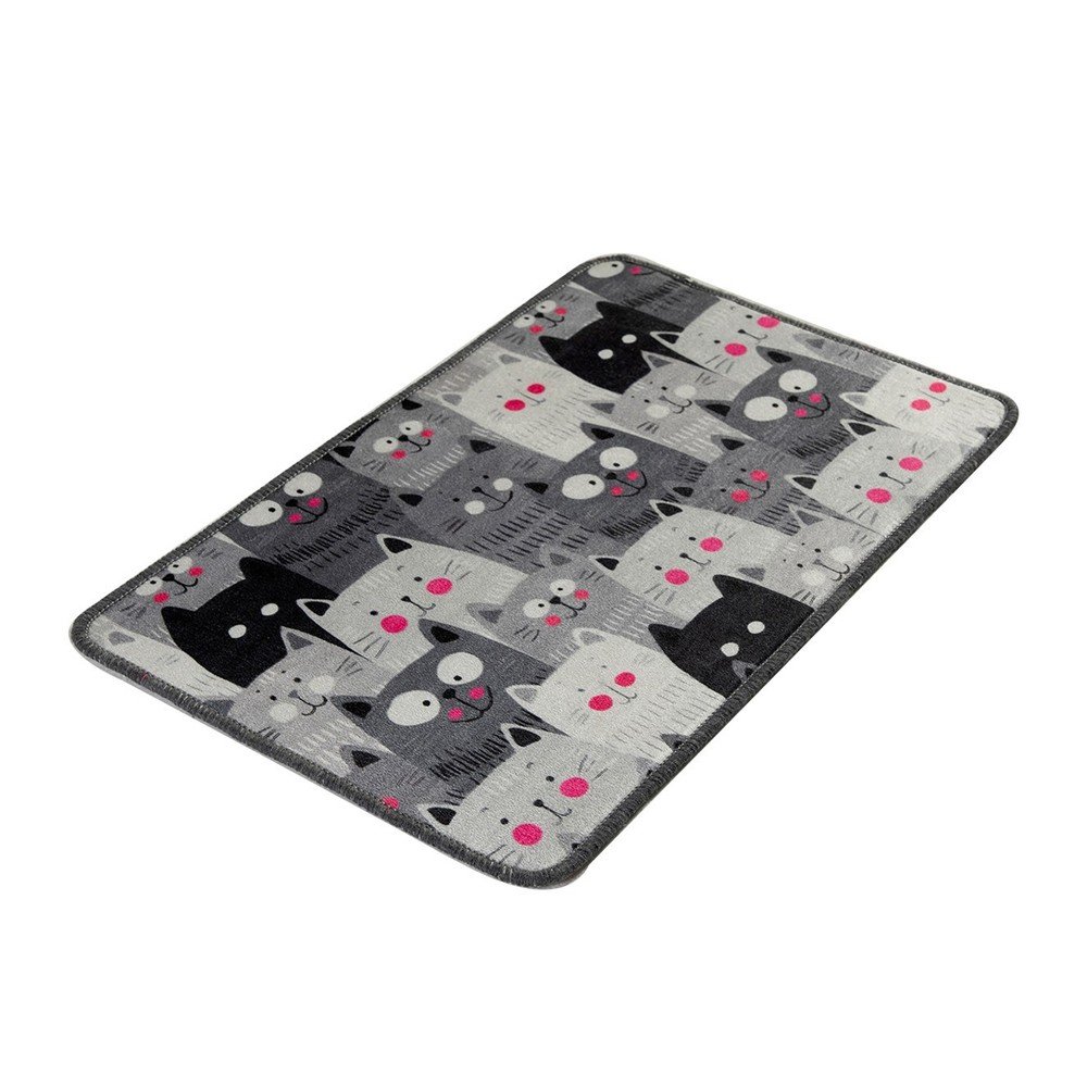 Sivá kúpeľňová predložka 40x60 cm Meow – Foutastic