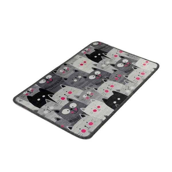 Sivá kúpeľňová predložka 40x60 cm Meow – Foutastic