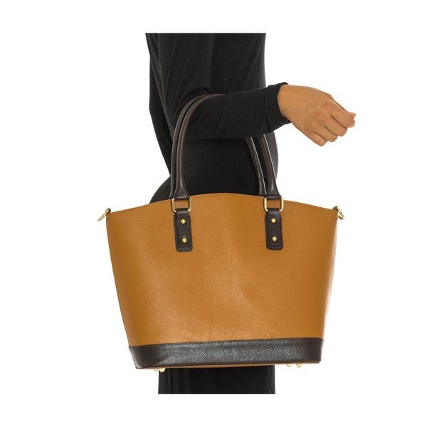 Koňakovo hnedá kožená kabelka Isabella Rhea no. 464-image-2