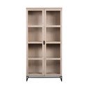 Vitrína z dubového dreva v prírodnej farbe 95x195 cm Everett - Rowico