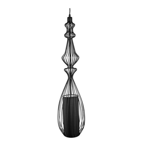 Čierne stropné svietidlo Mauro Ferretti Da Soffito Iron Nero, 22 × 66 cm