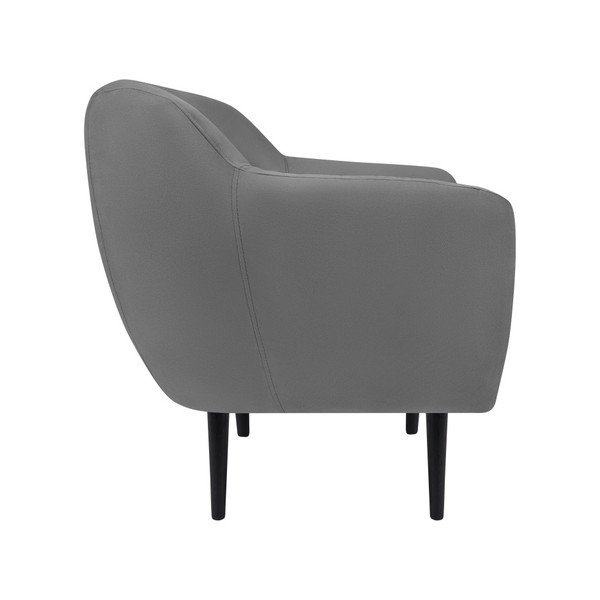 Sivé kreslo Mazzini Sofas Toscane, čierne nohy-image-2