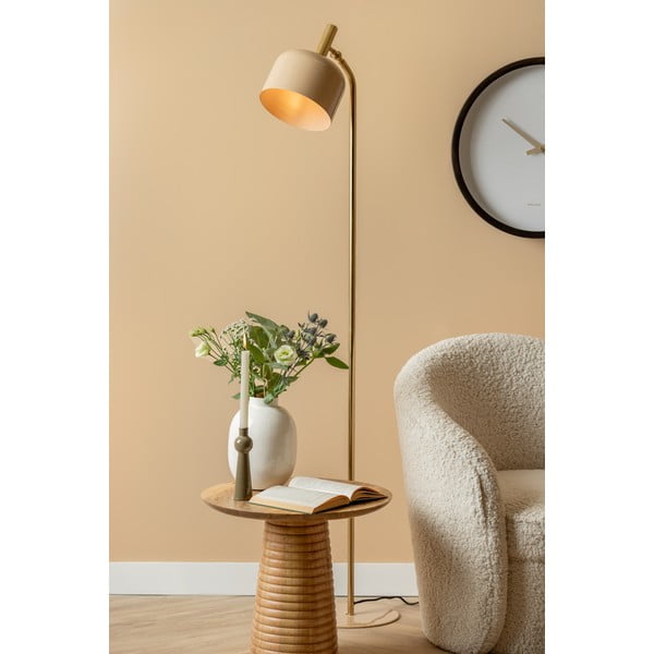 Svetlohnedá stojaca lampa s kovovým tienidlom (výška 164 cm) Smart – Leitmotiv-image-1