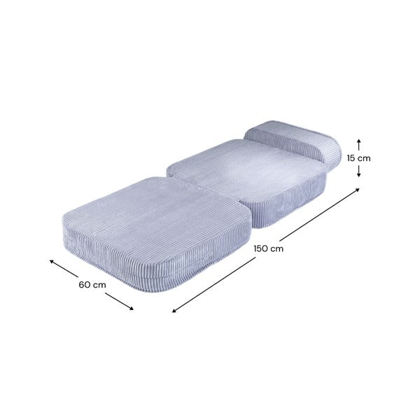 Modré menčestrové detské kresielko Flip – Wigiwama-image-3