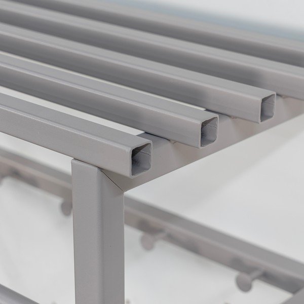 Taupe kovový nástenný vešiak s poličkou 76 cm Rizzoli – Spinder Design-image-3