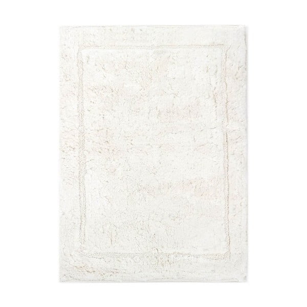 Krémovobiela bavlnená kúpeľňová predložka Phil, 70 × 110 cm
