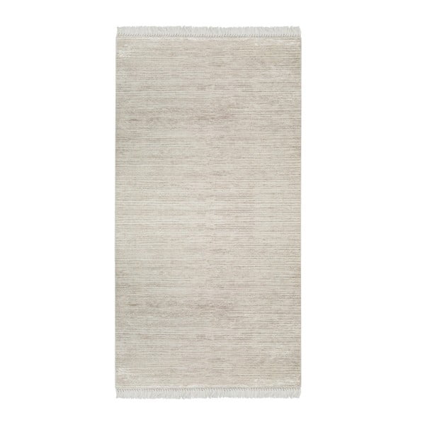 Zamatový koberec Deri Dijital Brown nych, 80 × 300 cm