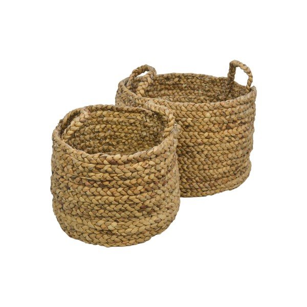 Sada 2 úložných košíkov z vodného hyacintu HSM collection Natural