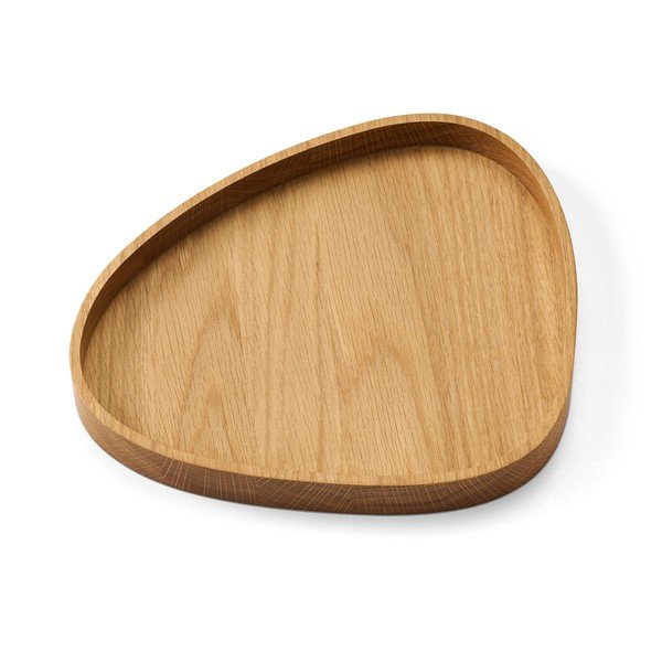 Dekoratívny drevený úložný box v prírodnej farbe 26x23x3 cm Curve L – LIND DNA-image-2