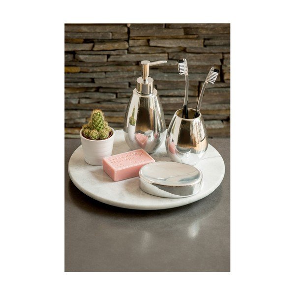 Téglik na zubné kefky striebornej farby z dolomitu Premier Housewares Magpie, 320 ml-image-1