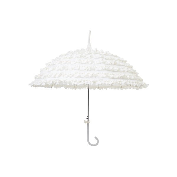 Biely dáždnik Frills, ⌀ 90 cm