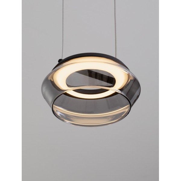 Matne čierne sklenené LED závesné svietidlo ø 14 cm Jailyn – Nova Luce-image-1