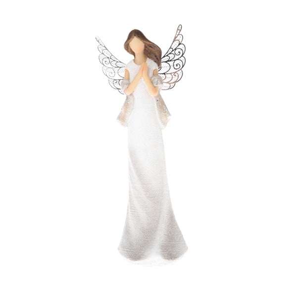 Soška anjela s kovovými krídlami Dakls, výška 19 cm