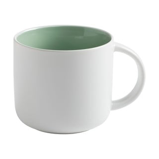 Biely porcelánový hrnček so zeleným vnútrom Maxwell&Williams Tint, 450ml