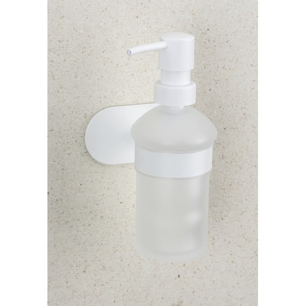 Biely samodržiaci sklenený dávkovač mydla 200 ml Orea – Wenko-image-1