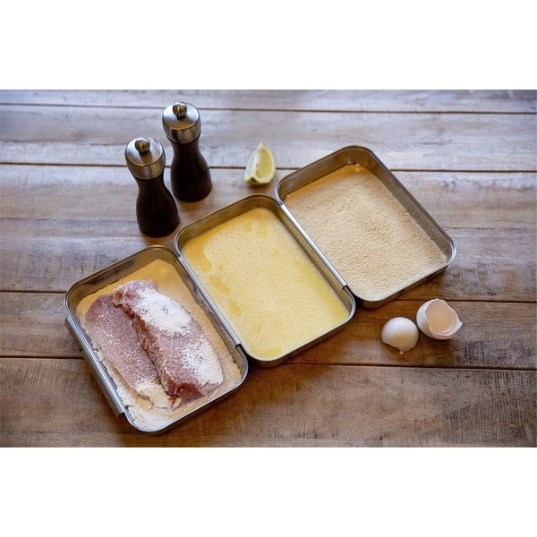 Súprava na obaľovanie z nehrdzavejúcej ocele v striebornej farbe – Maximex-image-4