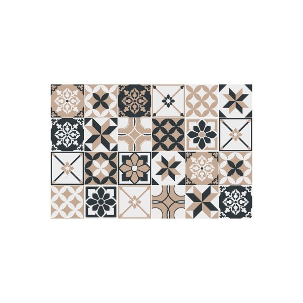 Sada 24 samolepiek na stenu Ambiance Azulejos Aldonio, 15 × 15 cm-image-2
